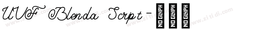 UVF Blenda Script字体转换
